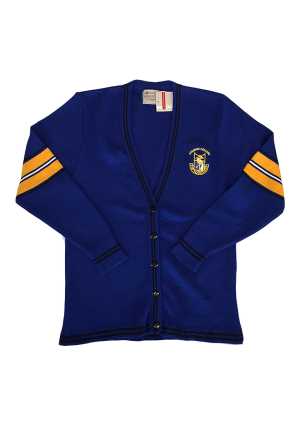 Otahuhu College Senior Girls Cardigan Royal/Gold